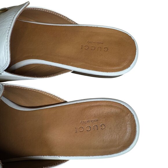 Gucci Princetown Horsebit Loafer Ivory Leather Slip-On Flat EU 39 US 9 - Picture 7 of 12